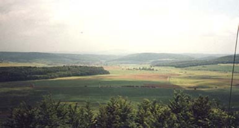 apr0203_TS9.jpg - Todd Stach - E Troop - Border / Tennessee - 1986 - View north from the OP into East Germany and the Meiningen Gap.