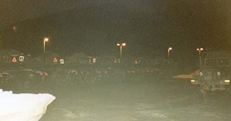 apr1303_TS26.jpg - Todd Stach - E Troop - Daley - 1985 - 0430 cold starts on the hardstand.