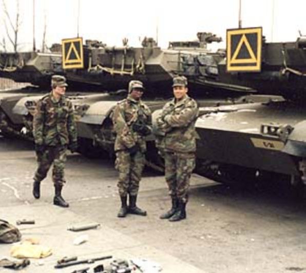 apr1303_TS30.jpg - Todd Stach - E Troop - Daley - 1985 - Shrout, Williams and Butts of 1st Platoon, E Troop.