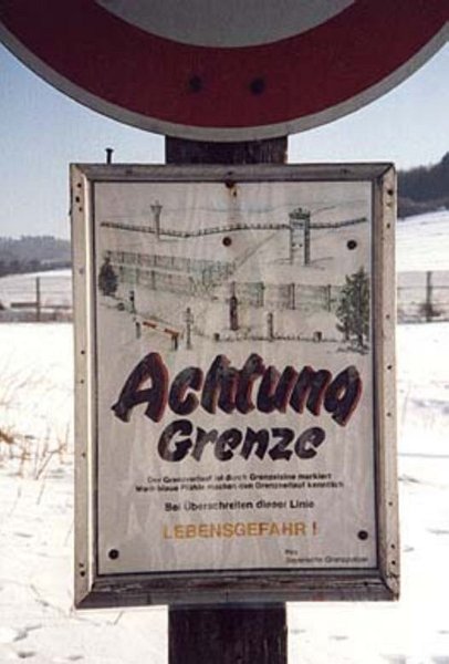 apr1303_TS37.jpg - Todd Stach - E Troop - Border - 1987 - A " new style " German border information poster as found on the trace.