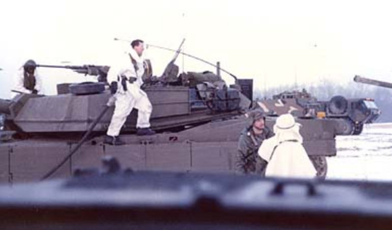 apr1303_TS44.jpg - Todd Stach - E Troop - FTX - 1986 - M1's fuel up.